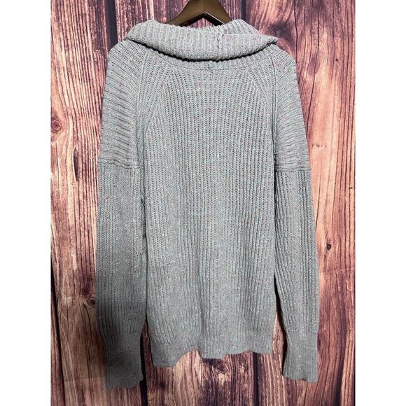 Free People Sweater Gray Oversized Mock Neck Cozy Women Size X Small Knit NEW - Picture 7 of 7